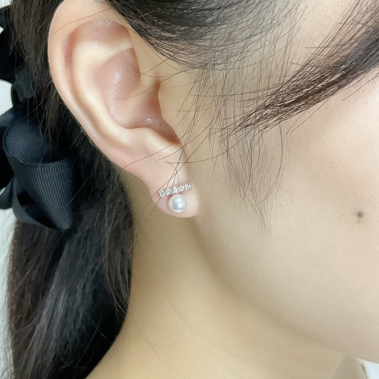otonaきゅんパール　♡　あこや真珠Tピアス