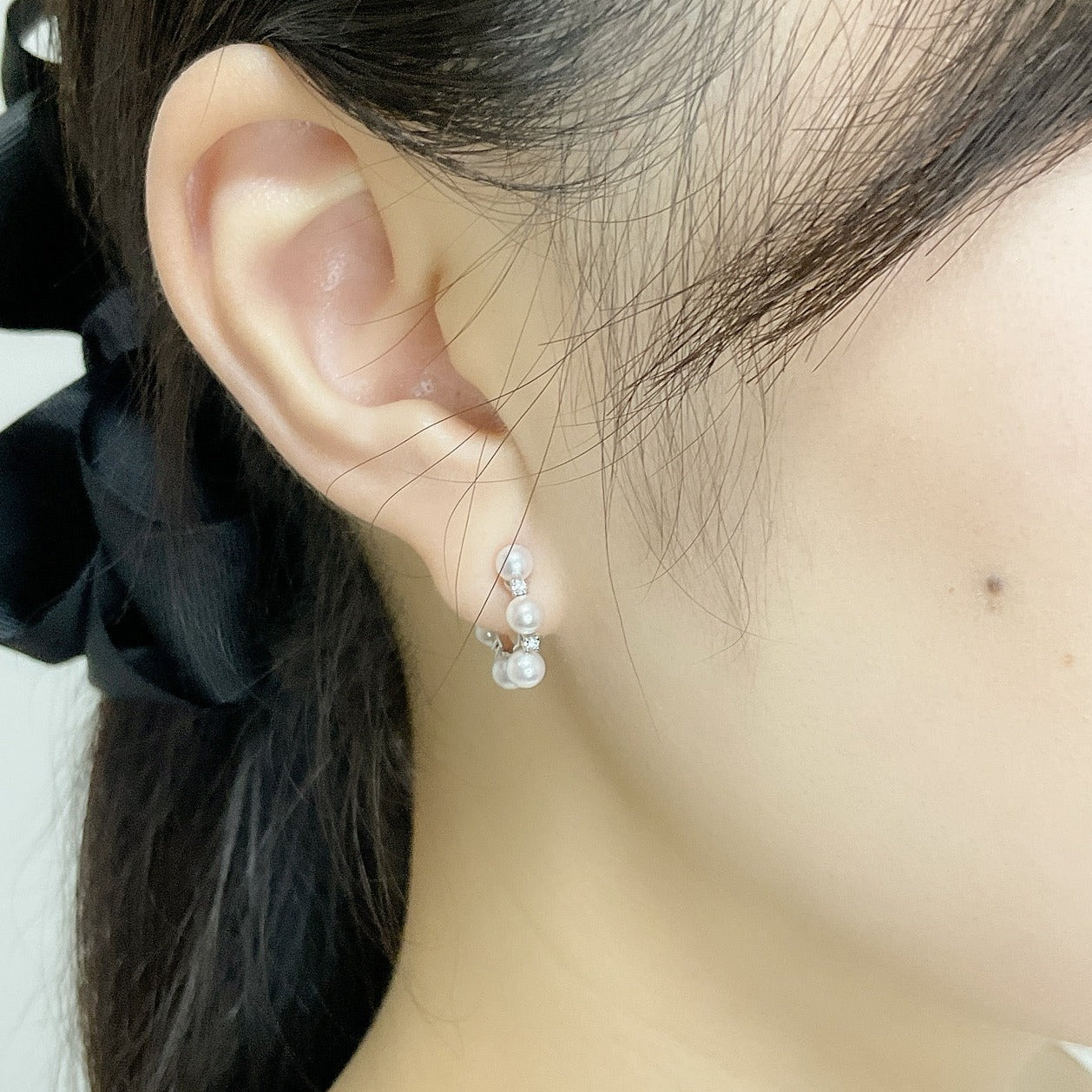 otonaきゅんパール　♡　あこや真珠カールピアス