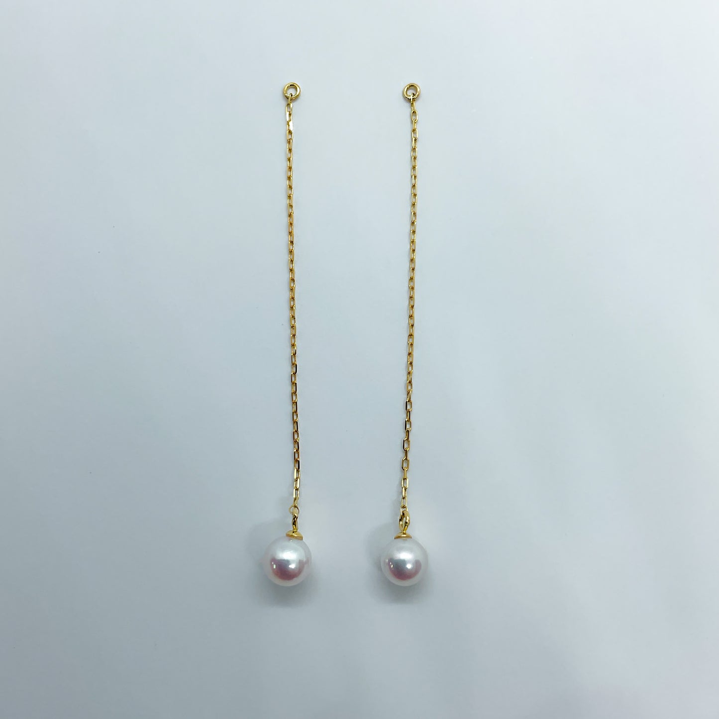 otonaきゅんパール　♡　あこや真珠チャーム付ハートピアス
