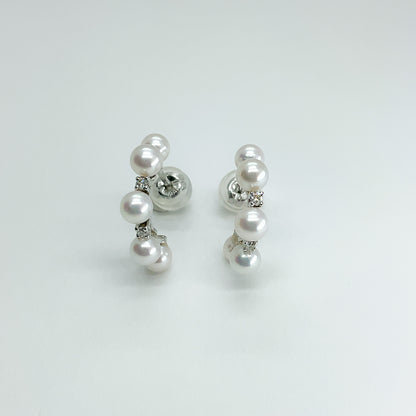 otonaきゅんパール　♡　あこや真珠カールピアス