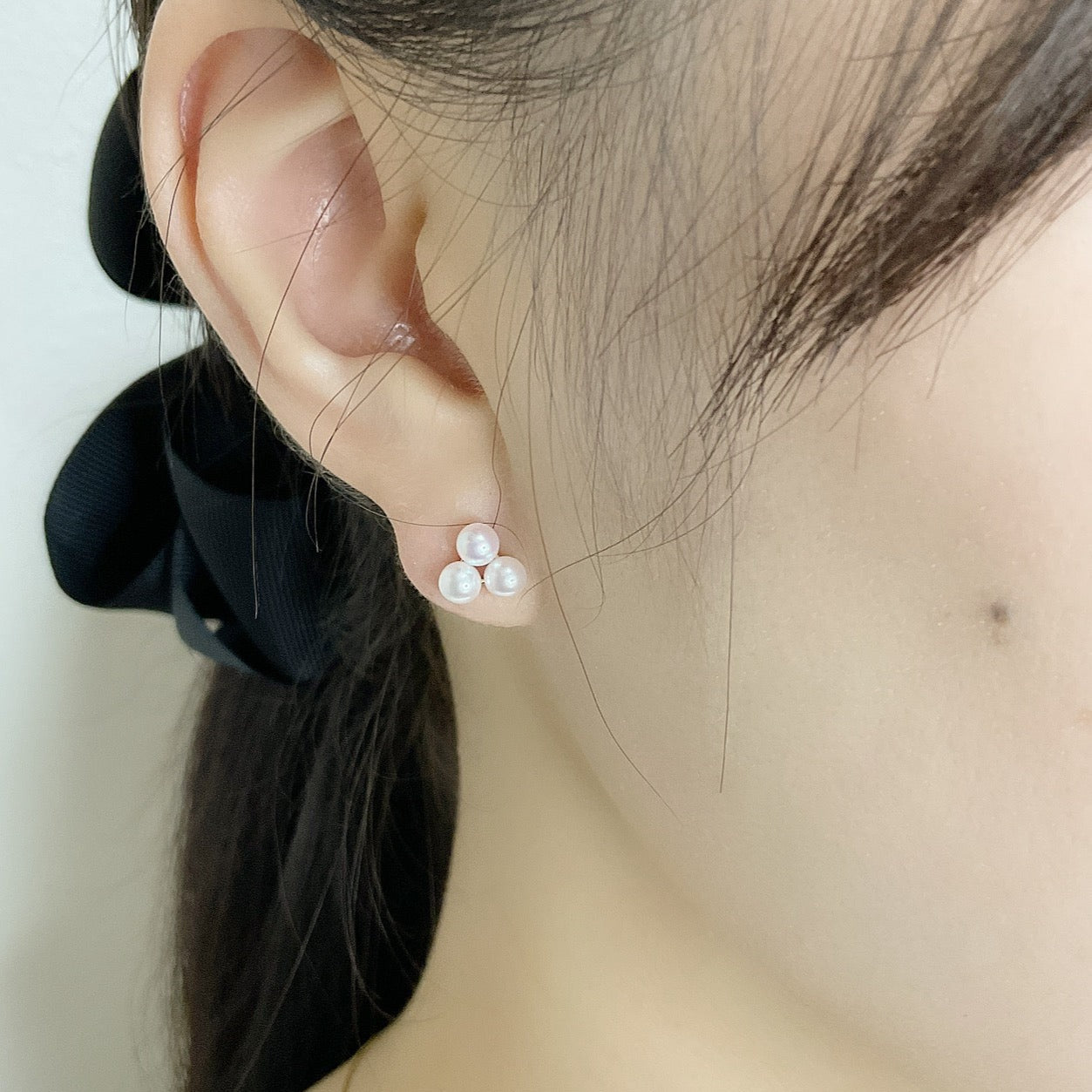 otonaきゅんパール　♡　あこや真珠トライアングルピアス