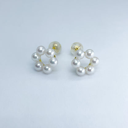 otonaきゅんパール　♡　あこや真珠リトルサークルピアス