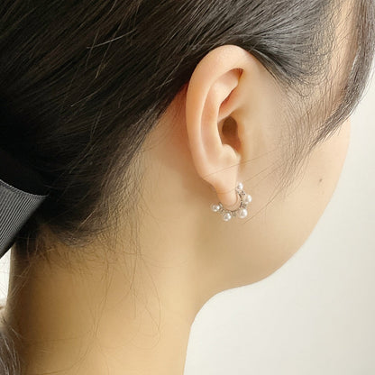 otonaきゅんパール　♡　あこや真珠カールピアス