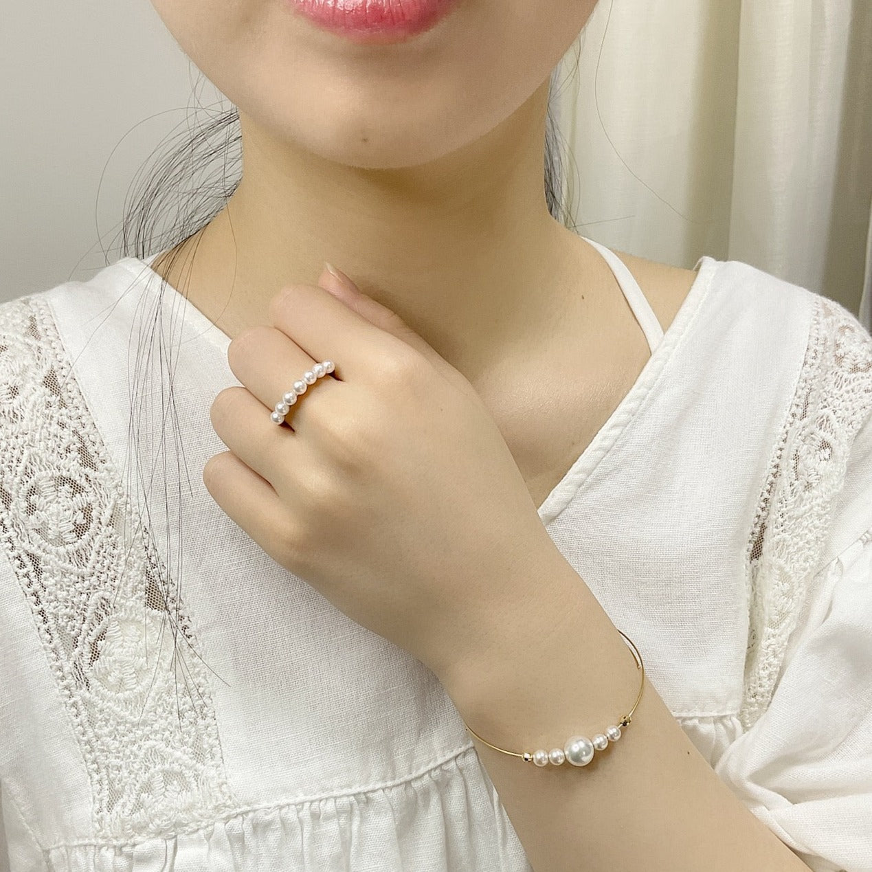 otonaきゅんパール　♡　あこや真珠ブレスレット