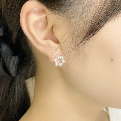 otonaきゅんパール　♡　あこや真珠リトルサークルピアス