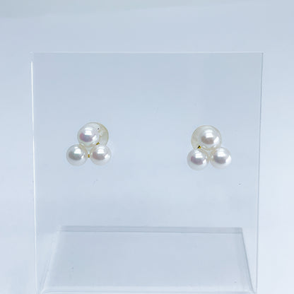 otonaきゅんパール　♡　あこや真珠トライアングルピアス